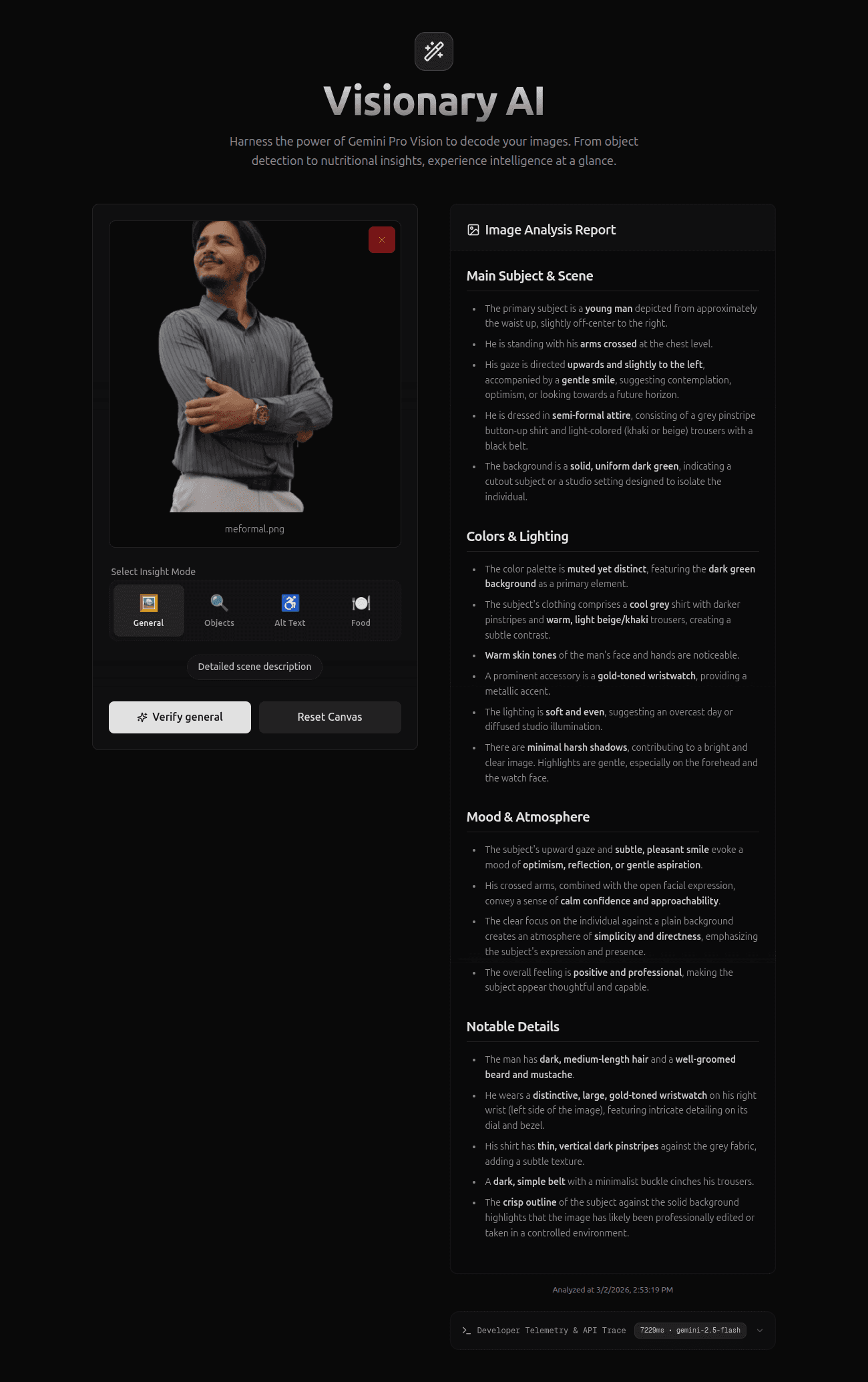 Visionary AI - Image Analysis